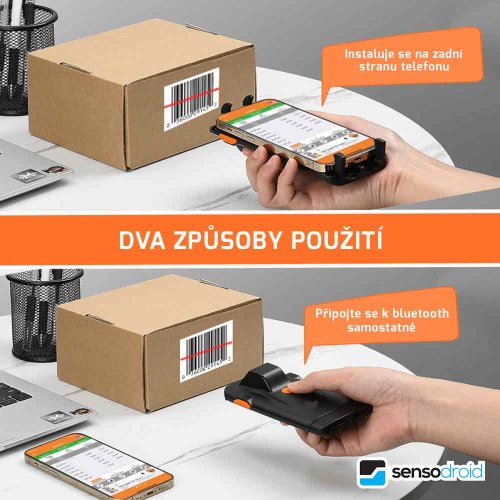 Bluetooth čítačka čiarových kódov a QR kódov senso M2
