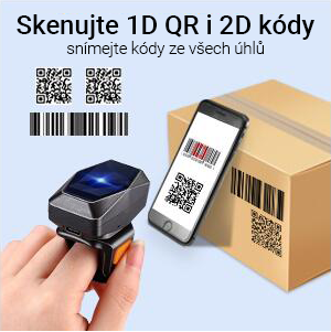 Čtečka čárových kódů Senso R2 — bezdrátová, na prst
