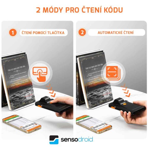 Bluetooth čítačka čiarových kódov a QR kódov senso M2
