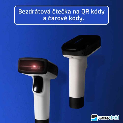 Bezdrátová čtečka čárových a QR kódů sensodroid T4080 s nabíjecí základnou